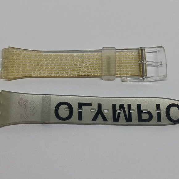 VINTAGE 1996 Swatch Standard "GBR Olympic Team" Band -Fits 34mm / 37mm Watch - Picture 5 of 7